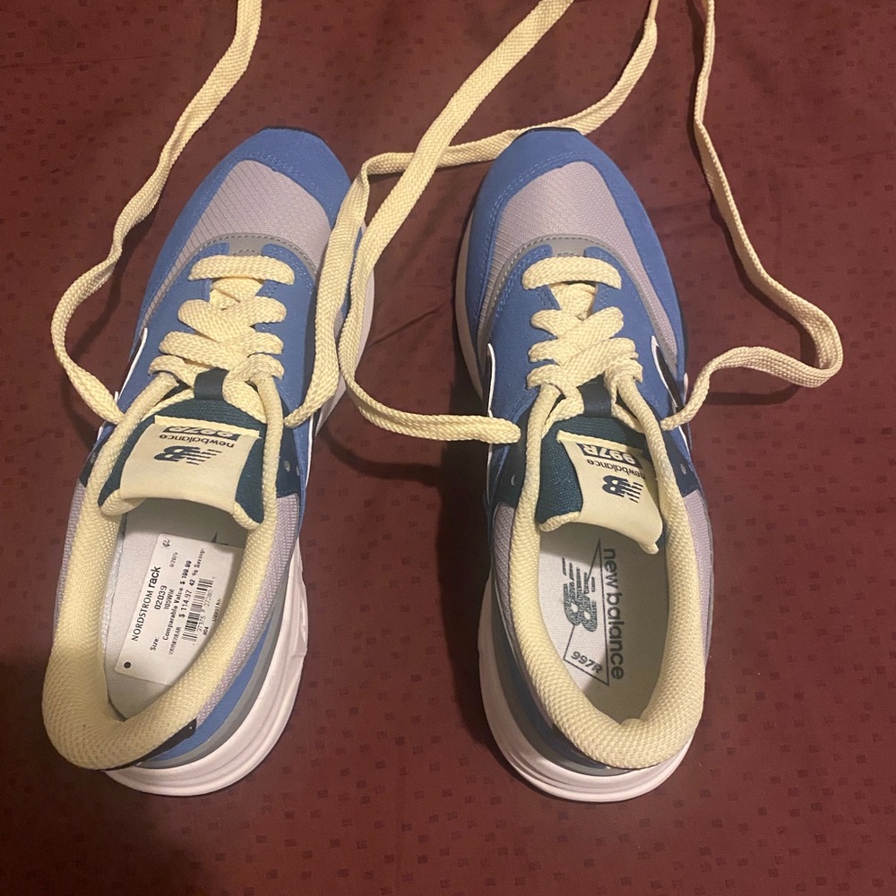 New Balance Athletic Shoes in Blue and Cream